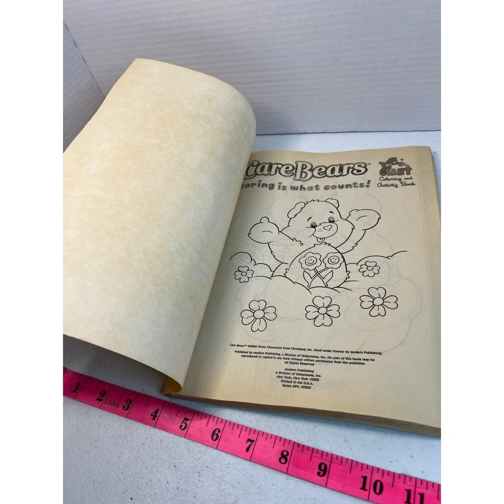 Vintage 2006 Care Bears Giant Coloring and Activity Book Caring Is What Counts